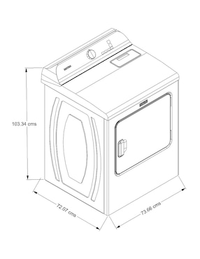 Secadora de Gas Natural/LP Maytag de 25 kg con 12 Ciclos 7MMGD6500RW