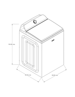 Lavadora Maytag 25 kg Automática Carga Superior 7MMVW6500RB
