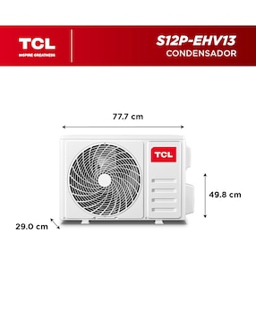 Aire acondicionado mini split inverter Tcl Elite Inverter frío y calor 12000 BTU s12p-ehv13