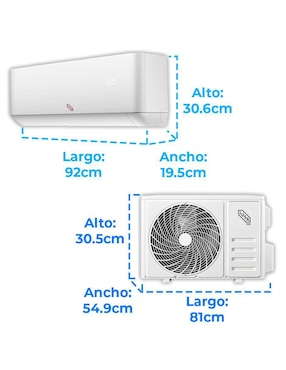 Aire acondicionado mini split Primo frío y calor 18000 BTU 269197 220 V