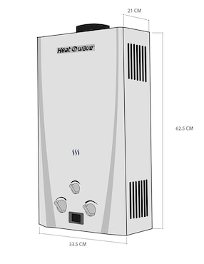 Calentador instantáneo Heat Wave HWGI13PY 13 l gas lp