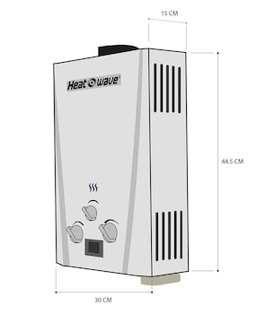 Calentador instantáneo Heat Wave HWGI06NY 6 l gas natural