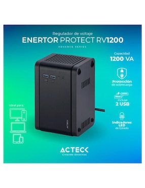 Regulador de voltaje Acteck ENERTOR PROTECT RV1200
