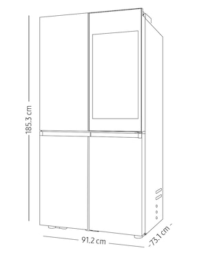 Refrigerador French door Samsung 23 pies cúbicos inverter y fábrica de hielo RF23DB9950QDEM