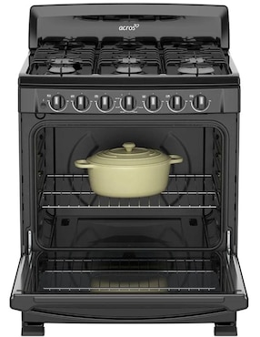 Estufa de piso a gas Acros 76.2 cm afr2110b de 6 quemadores