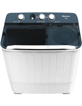 Lavadora doble tina Hisense 13 kg manual carga superior wsa1301p