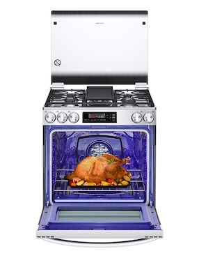 Estufa de piso a Gas LP Lg 75.88 cm LRGL5844S de 5 quemadores