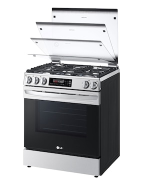 Estufa de piso a Gas LP Lg 75.88 cm LRGL5844S de 5 quemadores