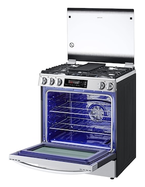 Estufa de piso a Gas LP Lg 75.88 cm LRGL5844S de 5 quemadores