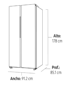 Refrigerador dúplex Samsung 28 pies cúbicos inverter y no frost y fábrica de hielo RS28T5B00B1/EM