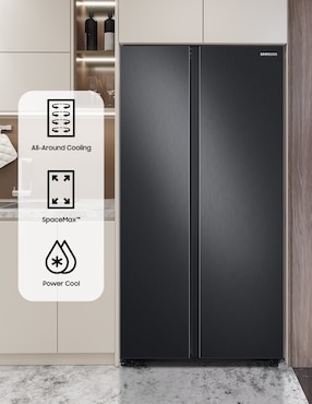 Refrigerador dúplex Samsung 28 pies cúbicos inverter y no frost y fábrica de hielo RS28T5B00B1/EM