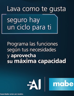 Centro de lavado Mabe gas LP 24 kg MCL2440PSBB0