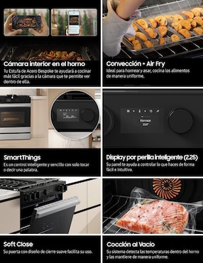 Estufa de piso Samsung Bespoke 76.1 cm nsg6dg8700srax