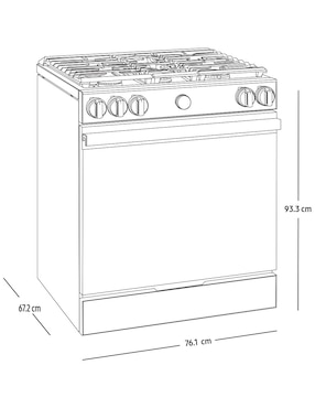 Estufa de piso Samsung Bespoke 76.1 cm nsg6dg8700srax