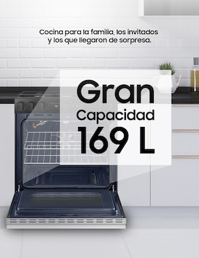 Estufa de piso a Gas LP Samsung Bespoke 76.1 cm NSG6DG8500SRAX de 5 quemadores