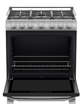 Estufa de piso a gas LP Mabe 76.60 cm EM7657CFIS0 de 6 quemadores
