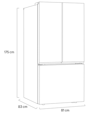 Refrigerador french door Lg 25 pies cúbicos inverter no frost gm65bpp