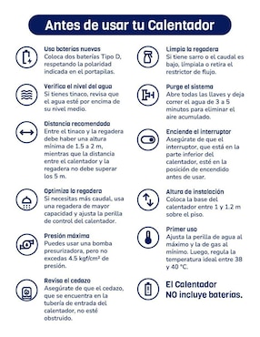 Calentador de paso Naesi AN201 6 L gas LP