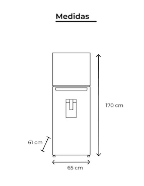 Refrigerador top mount Whirlpool 13 pies cúbicos no frost y fábrica de hielo WT1333K