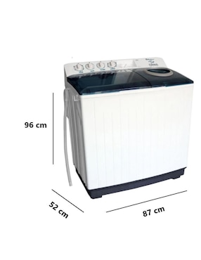 Lavadora doble tina Koblenz 13 kg manual carga superior ldm-13blanca