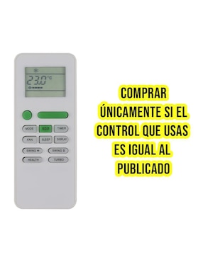 Control remoto para aire acondicionado Control Expert CE-DT450 Dsa-f1201jlcv, DAEWOO, TCL, Kul, Rheem, BENELUX