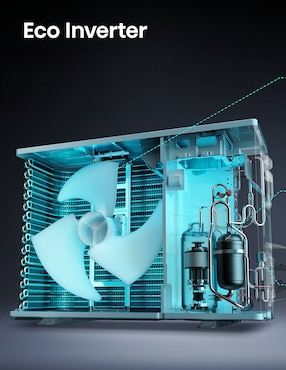 Aire acondicionado mini split inverter Hisense High End Frío y calor 12000 BTU ARU122VQW 220 V