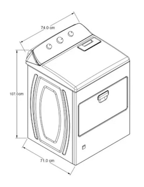 Secadora de gas Whirlpool de 18 kg con 14 ciclos 883049528410