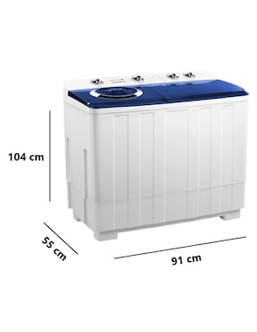 Lavadora doble tina Hisense 16 kg semiautomática carga superior wsa1804p