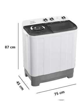 Lavadora doble tina Hisense 11 kg semiautomática carga superior wsa1102pcn
