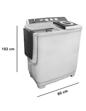 Lavadora doble tina Dace 12 kg semiautomática carga superior ls1208g