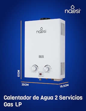 Calentador de paso Naesi AN202 12 L gas lp