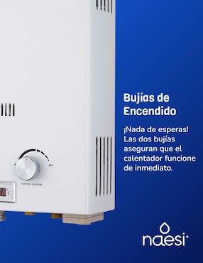 Calentador de paso Naesi AN202 12 L gas lp