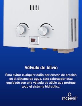Calentador de paso Naesi AN202GN 12 L gas natural