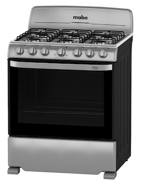 Estufa de piso a gas Mabe 76 cm EM7620BAIS2 de 6 quemadores