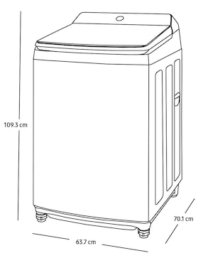 Lavadora Samsung 19 kg automática carga superior
WA19CG6746BVAX