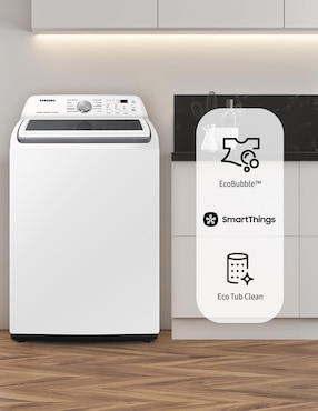 Lavadora Samsung 22 kg automática carga superior WA22C3543GW/AX