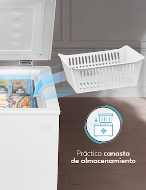 Congelador Tcl TCF07W deshielo manual con drenaje 7 pies cúbicos