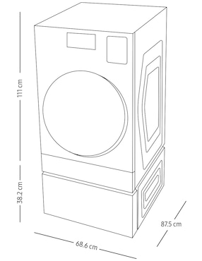 Pedestal para lavadora Samsung WE702NZ/AX