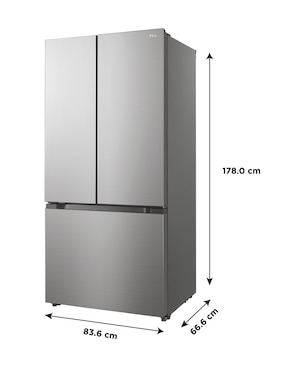 Refrigerador french door Tcl 18 pies cúbicos inverter y no frost TFR18SI