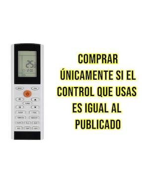 Control remoto para aire acondicionado Control Expert CE-TG16 Trane, Benelux, Gree, Minisplit YAC1FB5 YAC1FB7