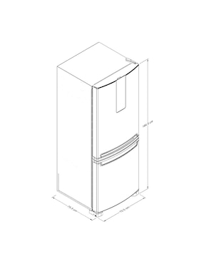 Refrigerador bottom mount Whirlpool 16 pies cúbicos inverter y no frost WRE56CKTWW