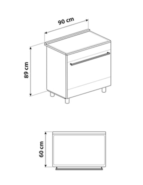 Estufa de piso a Gas natural/lp Smeg Mista 90 cm B91GMX2 de 6 quemadores