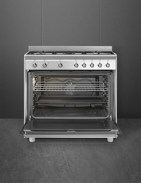 Estufa de piso a Gas natural/lp Smeg 90 cm SX91VJM2 de 5 quemadores