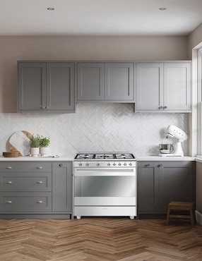 Estufa de piso a Gas natural/lp Smeg 90 cm SX91VJM2 de 5 quemadores