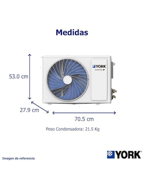 Aire acondicionado mini split inverter York frío 12000 BTU YHJF12ZX6AXPORX 110 V