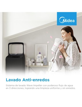 Lavadora Midea 18 kg automática carga superior ma512w18/t