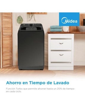 Lavadora Midea 18 kg automática carga superior ma512w18/t
