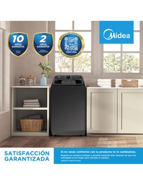 Lavadora Midea 18 kg automática carga superior ma512w18/t