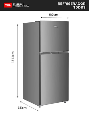 Refrigerador top mount Tcl 11 pies cúbicos no frost TDD11S