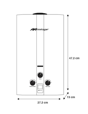 Calentador de paso Mirage MBF06ZB 6 L gas lp